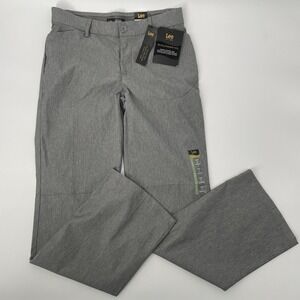 Lee Pants Women 6 Med Gray Flex Motion‎ Trouser Regular Fit Mid Rise Stretch